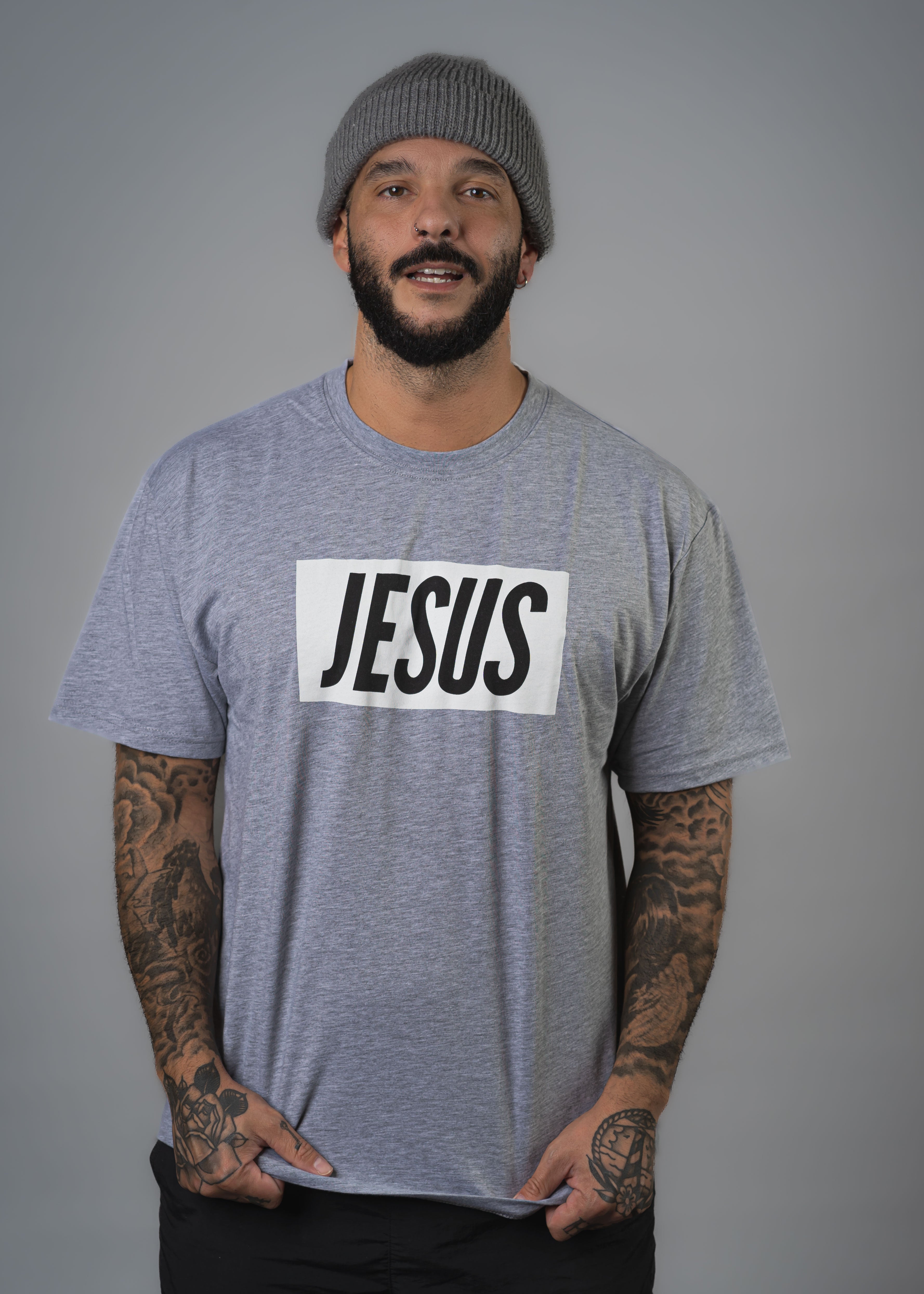 Jesus T-Shirt Grau