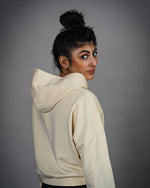 Lade das Bild in den Galerie-Viewer, Jesus is Lord Cropped Hoodie Creme
