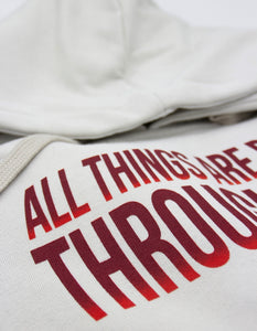 All Things Are Possible Hoodie Grau