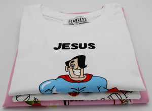 Jesus Is My Superhero T-Shirt Weiss